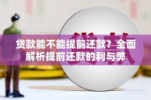 乌尔禾贷款能不能提前还款？全面解析提前还款的利与弊