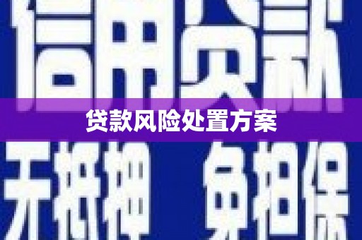 乌尔禾贷款风险处置方案